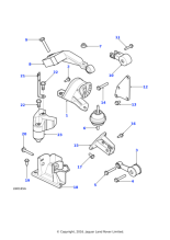 KKU000431 - Land Rover Bracket-gearbox mounting left hand side