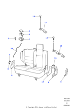 HWO100020CCG - Land Rover Indicator-rear seat release mechanism lock