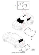J9C20251 - Jaguar Windscreen UV Sunshade, 21MY onwards