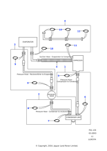 JUE109191 - Land Rover Pipe-evaporator/compressor air conditioning