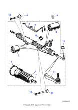 XR856019 - Jaguar Steering rack and pinion