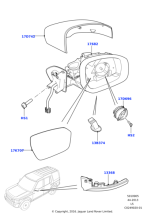 LR051357 - Land Rover Mirror