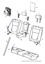 C2C27179LEG - Jaguar Seat squab armrest