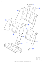 T2H38139PVJ - Jaguar Seat squab armrest