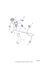 565656 - Land Rover Clip-hose-double wire