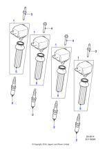 JDE39937 - Jaguar On plug ignition coil