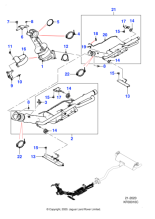 J9C22873 - Jaguar Front pipe and particulate filter