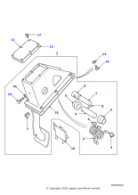 ANR3400 - Land Rover Pedal assembly clutch