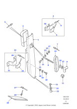 MTC1584 - Land Rover Bracket assembly-spare wheel retention mounting