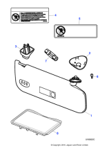 XR845613LFJ - Jaguar Illuminated sunvisor