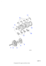 C2S12604 - Jaguar Bearing - Crankshaft Main