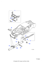 FJE4059AA - Jaguar Bumper mounting crossmember