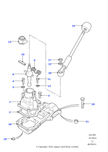 BTR9270 - Land Rover Knob assembly-change manual transmission