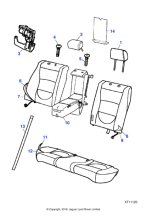 C2C39985RHD - Jaguar Squab cover