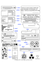 LR135030 - Land Rover Label - Vehicle Identification