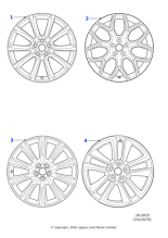 Alloy Wheel - 19" Style 5058, 5 split-spoke, Technical Grey Diamond Turned finish, Rear