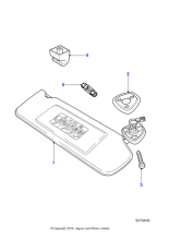 HMD1084AAAGD - Jaguar Sunvisor support clip