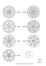 Alloy Wheel - 20" Style 5008, 5 split-spoke, Satin Black