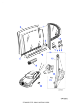 XR856604 - Jaguar Quarter glass encapsulation