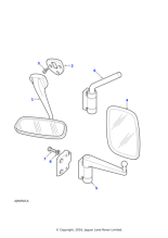 MRC9747 - Land Rover Mirror assembly-external head