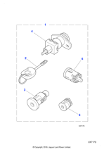 XR851463 - Jaguar Ignition lock barrel