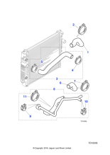 C2N1174 - Jaguar Radiator top hose