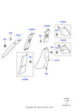 LR017475 - Land Rover Trim - ""D"" Pillar