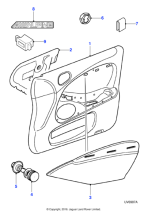 XR813221NED - Jaguar Door bolster