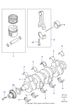 LR038296 - Land Rover Bearing - Crankshaft Main