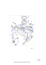 LNG1624AA - Jaguar Fuel tank pressure sensor