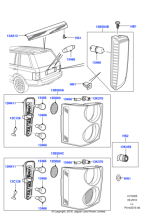 XFB500351LPO - Land Rover Lamp - Rear