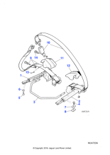 BCC4143 - Jaguar Seatbelt reel shield
