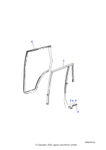 MXC8706 - Land Rover Frame-rear door upper