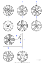 C2P1013 - Jaguar Alloy road wheel