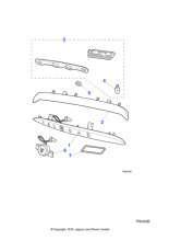 C2S5956 - Jaguar Trunk lid finisher