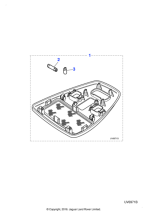 XR826443AGM - Jaguar Roof console housing