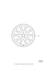 Alloy Wheel - 17" Style 1005, 10 spoke, Silver
