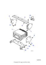 XR817533 - Jaguar Radio mounting bracket