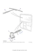 AMR3676 - Land Rover Motor & bracket assembly-backlight wiper