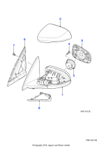 C2Z15850 - Jaguar Glass - Door Mirror