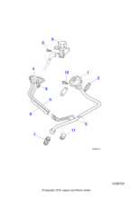 XR85184 - Jaguar Hose - Vacuum