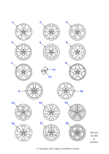 RRJ100140MCM - Land Rover Cap assembly-centre alloy wheel