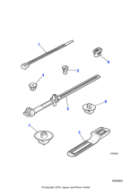 AAU3686J - Jaguar Tie strap and push-on fix
