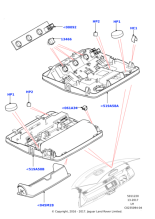 LR068905 - Land Rover Console - Overhead