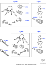 LR088264 - Land Rover Key - Cut - Service Only