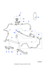 C2S49303 - Jaguar Power steering hose