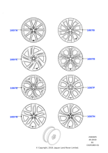 Alloy Wheel - 21" Style 5078, 5 split-spoke, Gloss Black