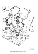 C2C25741 - Jaguar Sender and outlet tube assembly