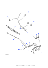 AMR3873 - Land Rover Arm assembly-backlight wiper