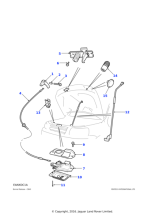 ALR8167 - Land Rover Cable-bonnet release assembly